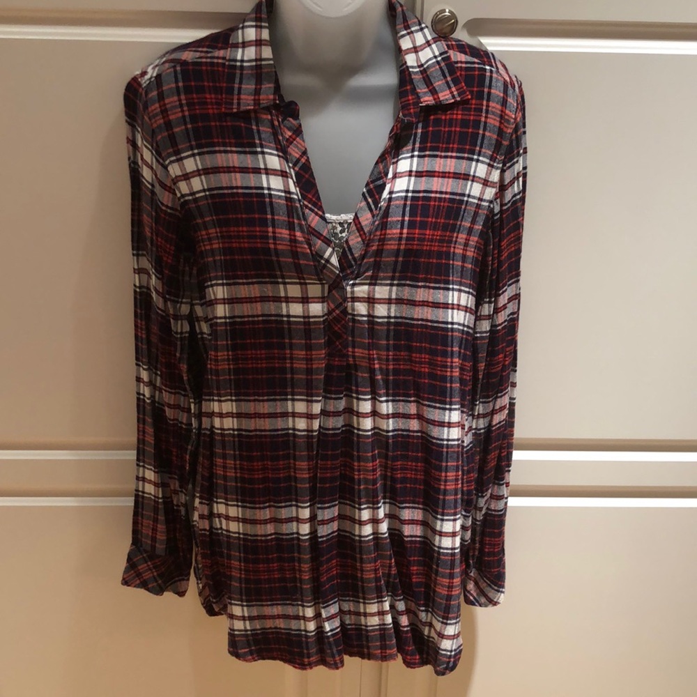 EUC Gap popover flannel tunic. Size S.